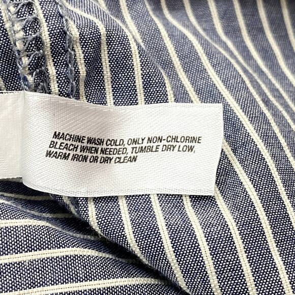 Gap Stripe Pants Womens Size 12 Gray Hip Slung Fit Flared Leg Slash Pockets - Picture 8 of 12